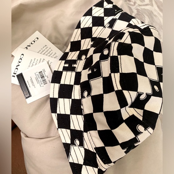 Coach bucket hat, black and white color, fits extra small to small - Picture 2 of 4
